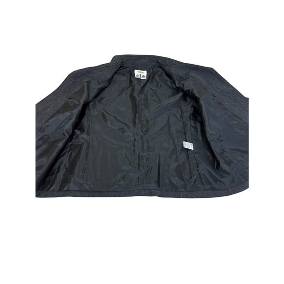 Talbots‎ Button Up Blazer Women 6 Gray 100% Pure New Wool Business Office Work - Picture 7 of 8